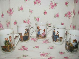 Norman Rockwell Museum glassware cups