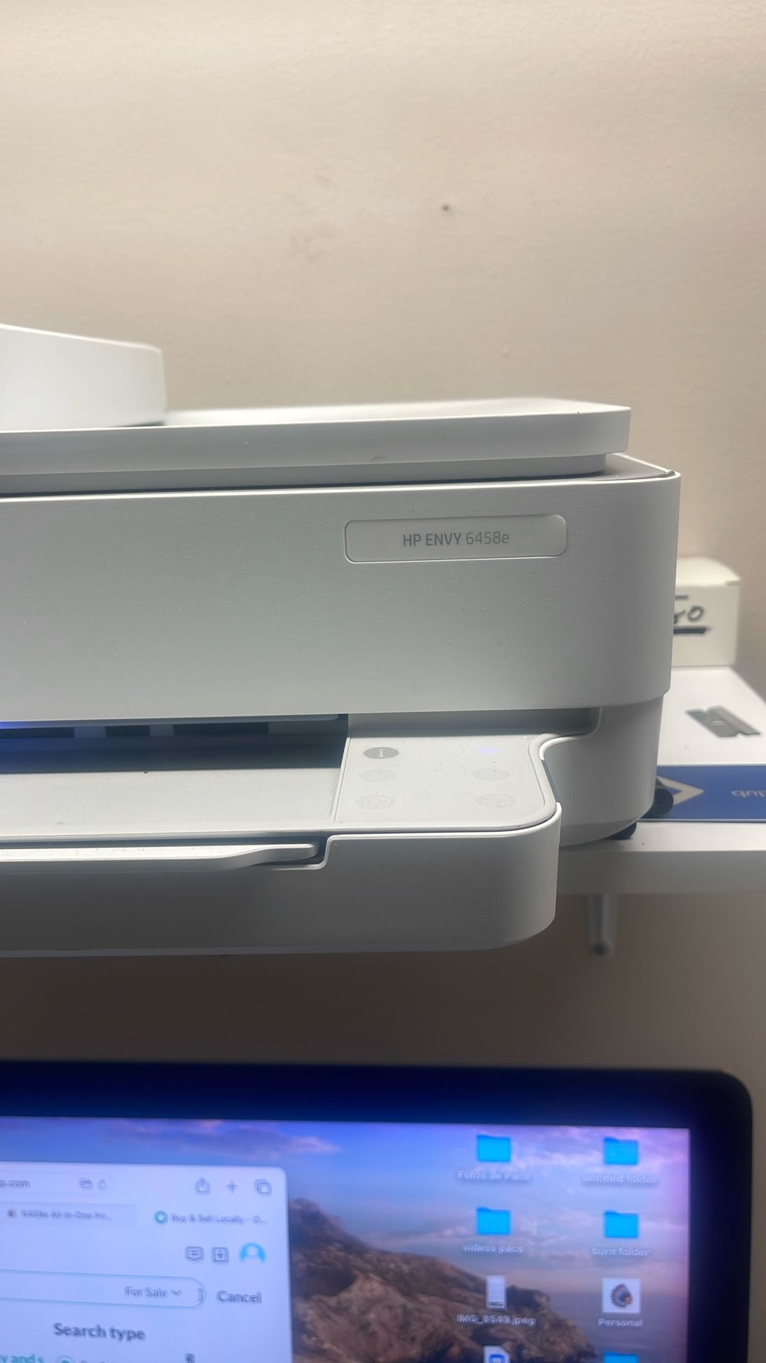 HP Envy 6458 e All In One Print Copy Scan Wireless Color Inkjet Printer White