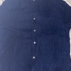 Navy Blue Short Sleeve Shirt