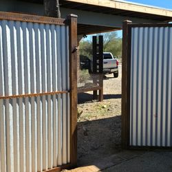 Corrugated Metal Fence