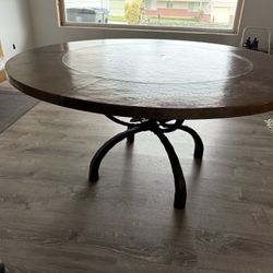 Hammered Copper 70inch Dining Room Table