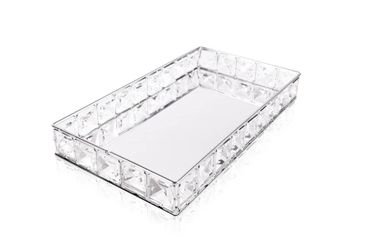 Mirror Tray Decorative Tray Perfume Tray Makeup Tray Jewelry Tray Sliver Mirrored Tray