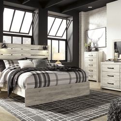 Cambeck Whitewash Panel Bedroom Set