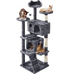 62.5″ H Cat Tree w/ 2 Condos