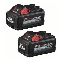 Brand New MILWAUKEE M18 6.0Ah Battery (2-Pack) + Multi-Port Rapid Charger