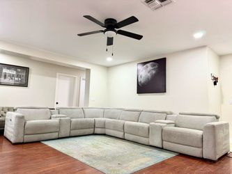 Huge light gray power recliner modular