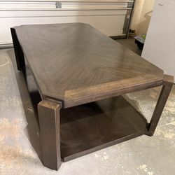 Dark Brown Coffee Table (with Wheels)