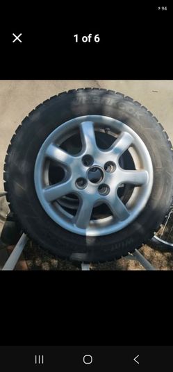 Rare Vintage 14" BBS Bugatti Alloy Wheels w/ Hankook Winter Tires (Set of 4) - 4x100