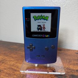 Nintendo Gameboy Color IPS Console Backlit LCD Screen GBC Game Boy Metalic Blue