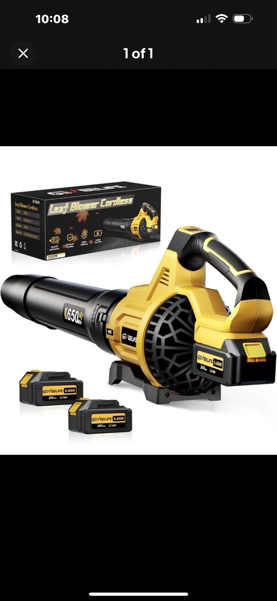 GEVEELIFE Leaf Blower Cordless