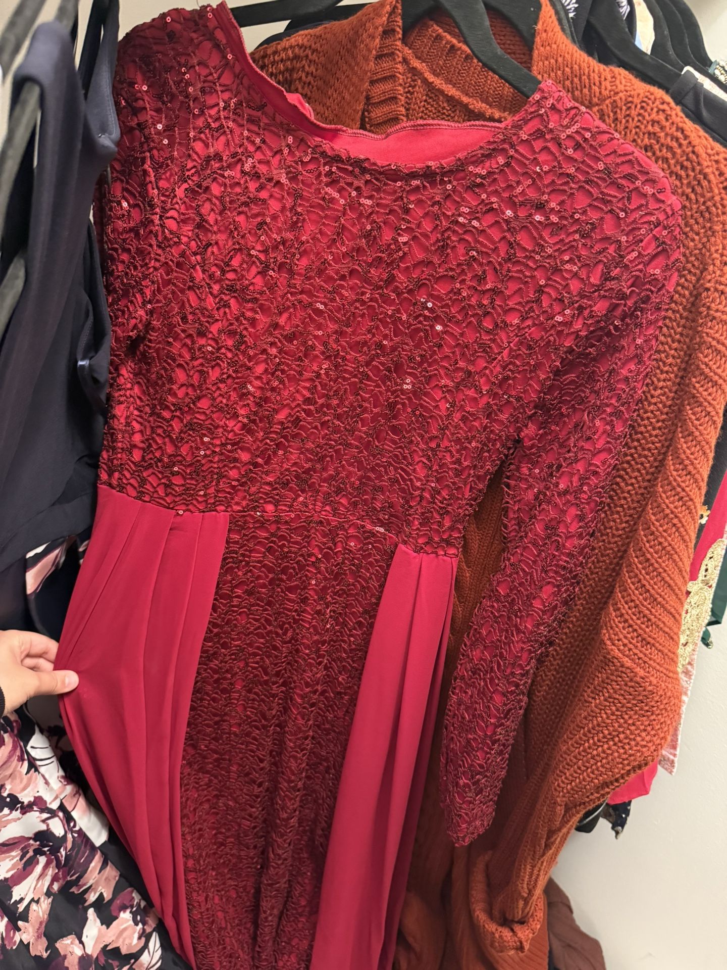 Sequin Dress With A Skirt On Top