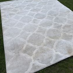 IKEA gray rug with pattern-10 ft