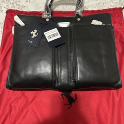 Ferrari Leather Messenger Bag 