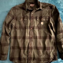 Carhartt Medium Men’s Loose Fit Work Flannel Near New