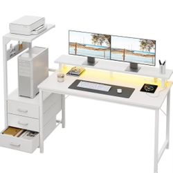 ❤️‍🔥 59 Inch Gaming Desk with USB Charging Ports