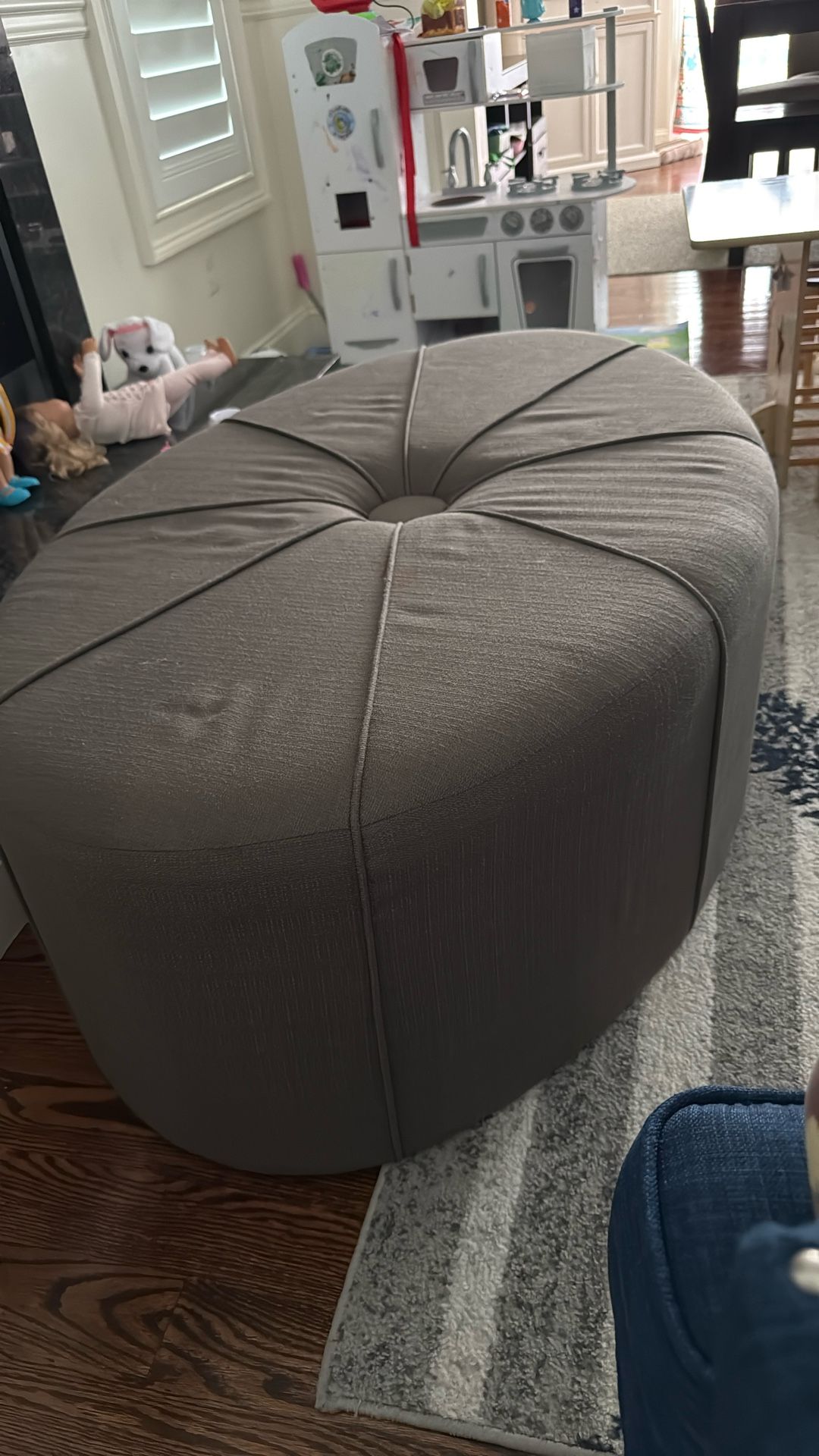 Gray Ottoman Tufted Mimi Cocktail