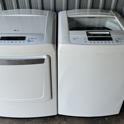 LG Smart Drum 5 Cubic Capacity Top Load Washer/Electric Dryer (can deliver)