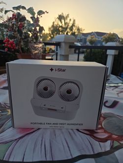 Portable fan and mist humidifier