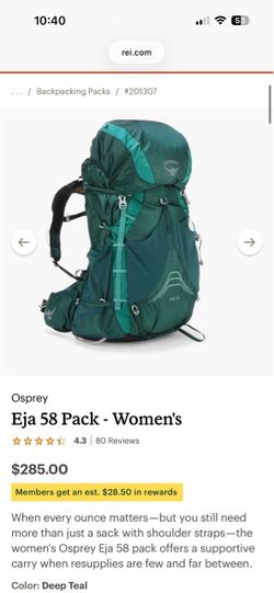 Osprey Eja 58 Pack (backpacking pack)