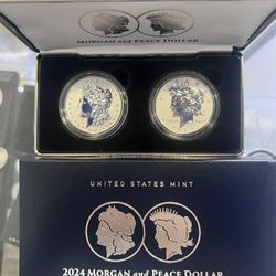2024 Morgen And Peace Dollar Set 