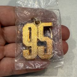 VINTAGE 95 NUMBER STAINLESS STEEL KEY RING