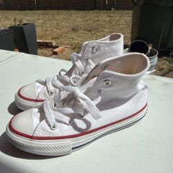 Kids white converse