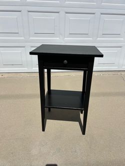 IKEA HEMNES Nightstand / Side Table – Black-Brown