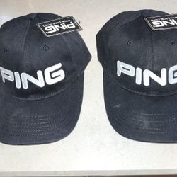 Brand New 2 Ping Adjustable Golf Caps Pd $70 