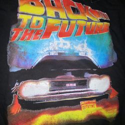 NEW Back To The Future black crewneck sweater small DeLorean car