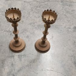 Chartres Cathedral Gothic Candlesticks Set of 2