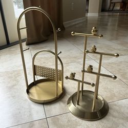 Golden Jewelry Holders 