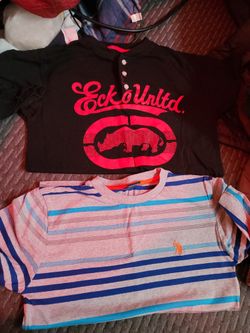 Black Shirt And Gray Shirt Size 14-16 Large $5.00 For Both
