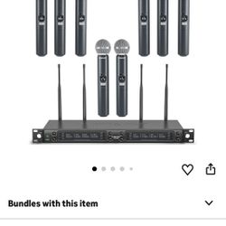 Phenyx Pro Wireless Microphone System, 8-Channel Wireless Mic (PTU-6000-8H)
