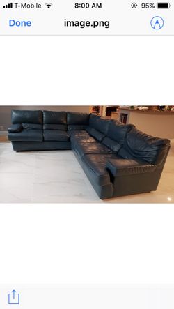 Evergreen sectional leather sofa