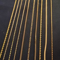 Stainless Steel Gold Plated Chains And More 2 For 25