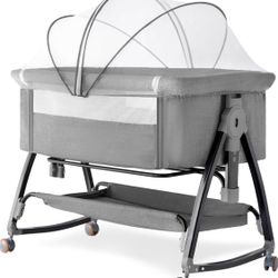 Brand New Bedside Baby Crib 
