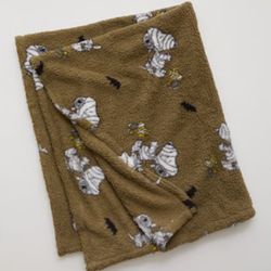 American Eagle AE Peanuts Snoopy Woodstock Mummy Fall Halloween Soft Blanket NWT