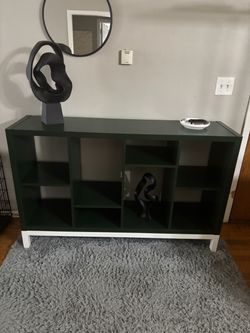 Dark Green Open Cube Entry Way Table