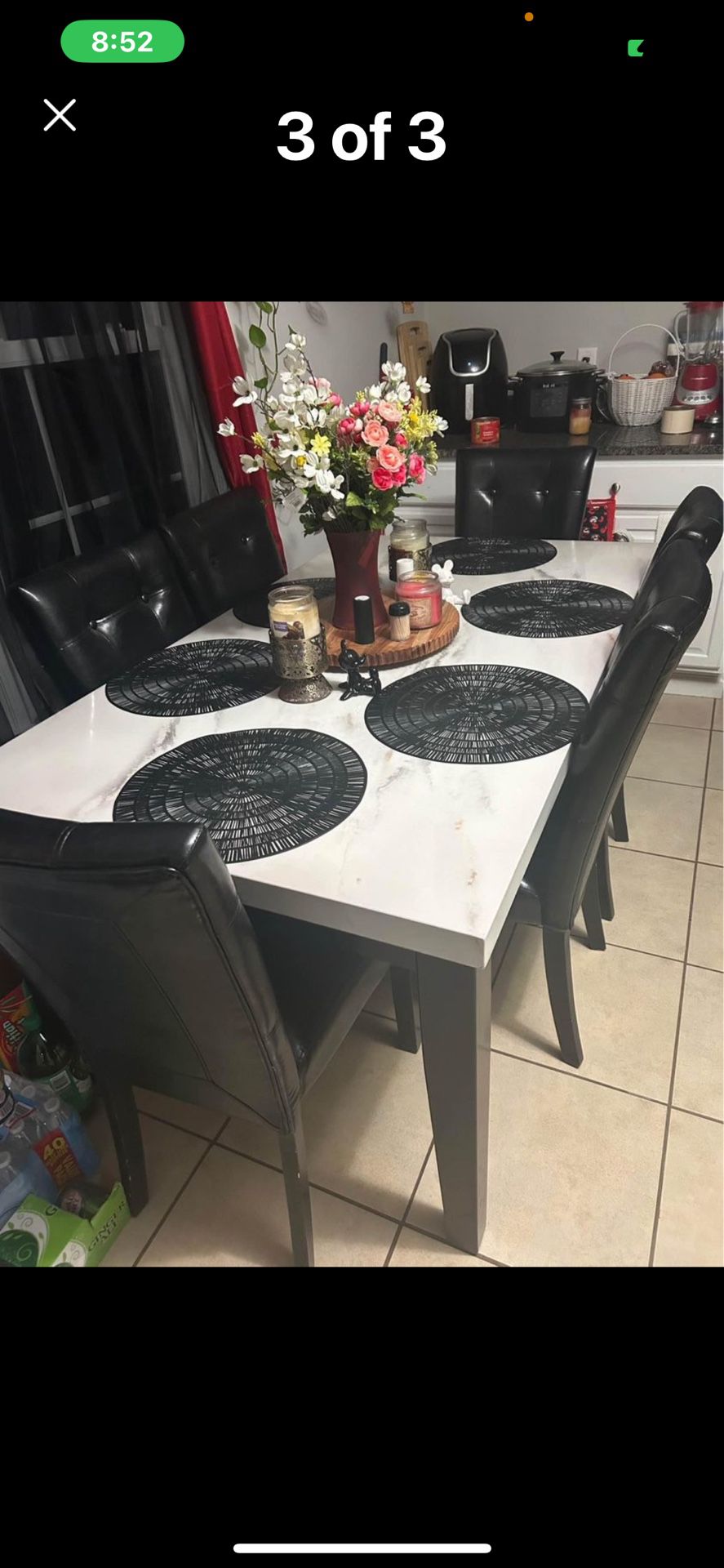 Marble Table Dining Set 