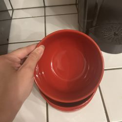 Red Glass Bowls