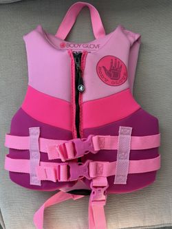 Body Glove Youth Neoprene PFD Life Jacket and Vest, Girl, 55-88 Ibs., Pink