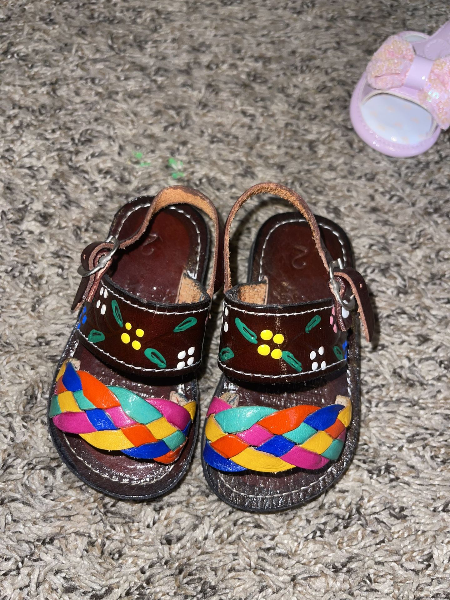 Baby Girl, Mexican Sandals, Size 2 In Babies