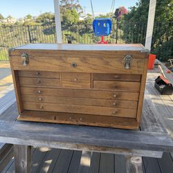 Wooden machinist tool box