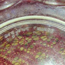 Two Identical Arcorac Of France Glass Dishes * Antique 