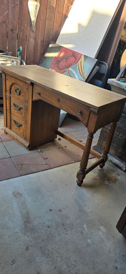 Vintage desk w used chair $70  46"Lx30"H