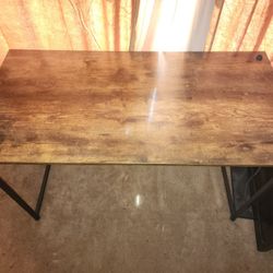 Used Brown Wood Colored Desk