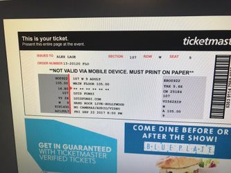 2 tickets for Nikki jams concert and 2 tickets for the Luis fonsi concert tickets..