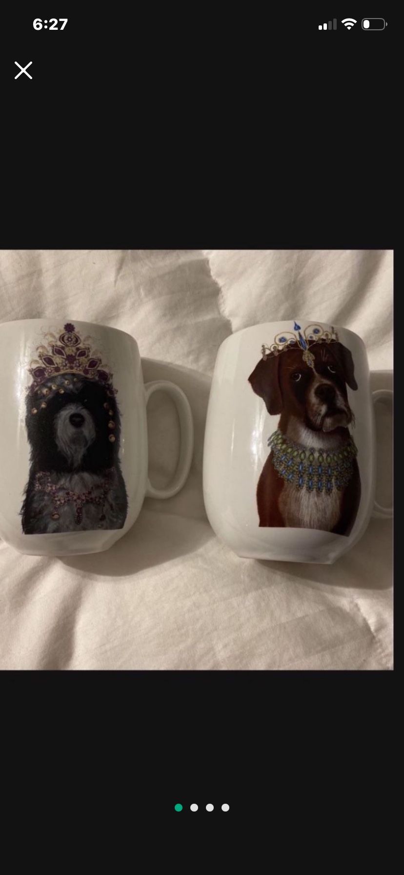 Two Certified International Fab Funky Dog Themed Coffee Cups