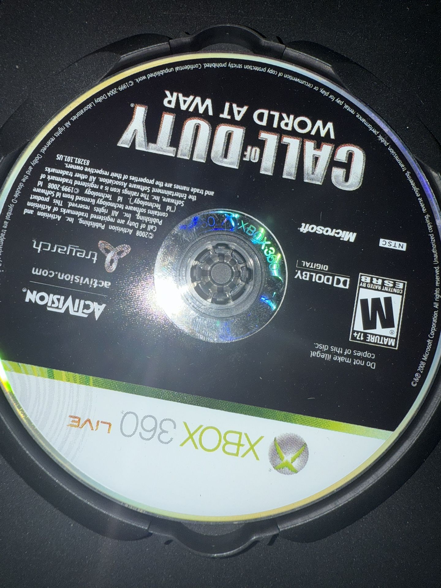 Xbox 360 Game Call Of Duty