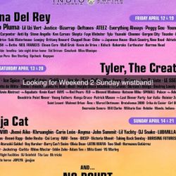 Looking For Weekend 2 Sunday Wristband(s)!